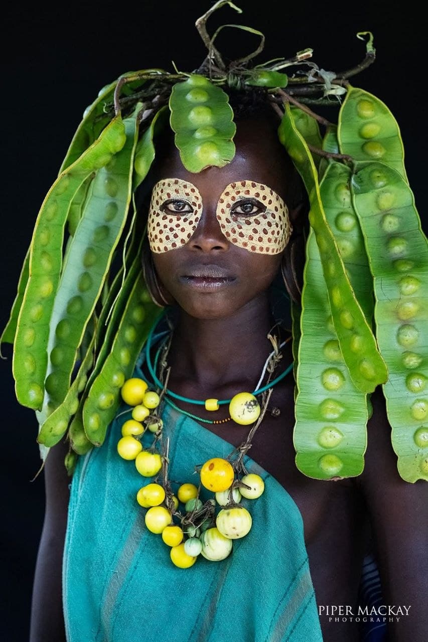 A beautiful landscape of the Omo Valley at sunset